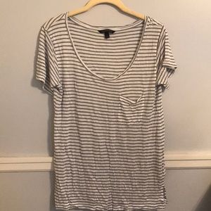 BANANA REPUBLIC STRIPED TEE, WOMENS MEDIUM